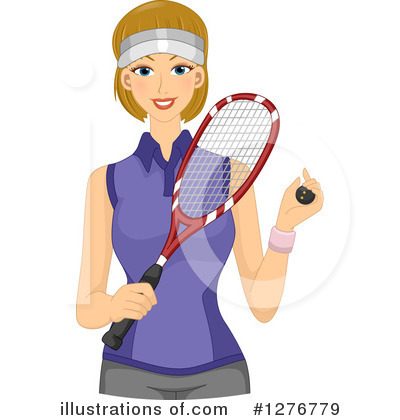 Royalty-Free (RF) Squash Player Clipart Illustration by BNP Design Studio - Stock Sample #1276779