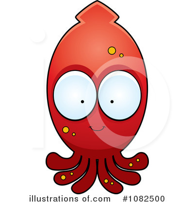 Royalty-Free (RF) Squid Clipart Illustration by Cory Thoman - Stock Sample #1082500