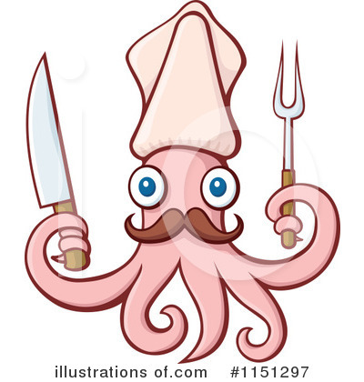 Royalty-Free (RF) Squid Clipart Illustration by Any Vector - Stock Sample #1151297