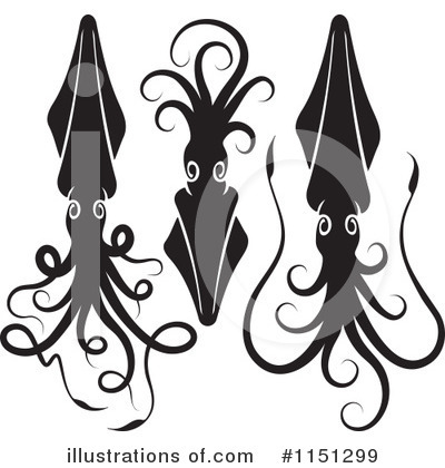 Royalty-Free (RF) Squid Clipart Illustration by Any Vector - Stock Sample #1151299