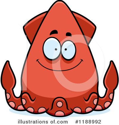 Royalty-Free (RF) Squid Clipart Illustration by Cory Thoman - Stock Sample #1188992