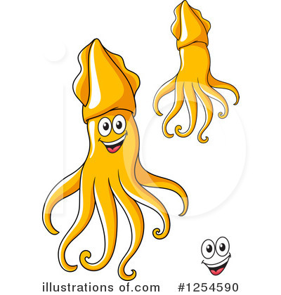 Royalty-Free (RF) Squid Clipart Illustration by Vector Tradition SM - Stock Sample #1254590