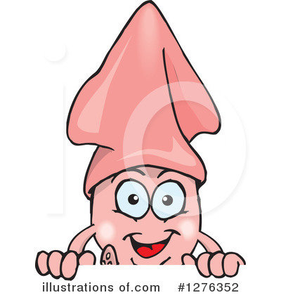 Royalty-Free (RF) Squid Clipart Illustration by Dennis Holmes Designs - Stock Sample #1276352