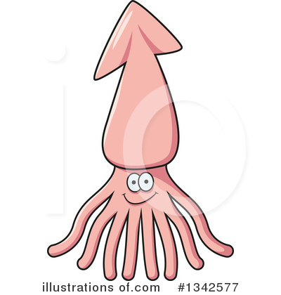 Royalty-Free (RF) Squid Clipart Illustration by Vector Tradition SM - Stock Sample #1342577