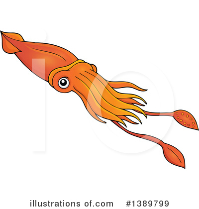 Royalty-Free (RF) Squid Clipart Illustration by visekart - Stock Sample #1389799