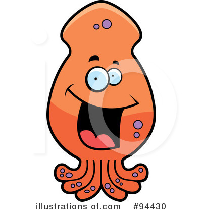 Royalty-Free (RF) Squid Clipart Illustration by Cory Thoman - Stock Sample #94430