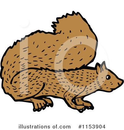Royalty-Free (RF) Squirrel Clipart Illustration by lineartestpilot - Stock Sample #1153904