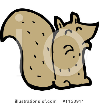 Royalty-Free (RF) Squirrel Clipart Illustration by lineartestpilot - Stock Sample #1153911