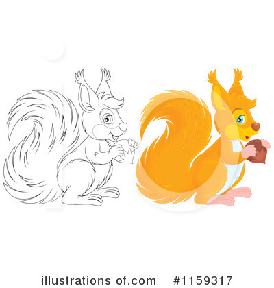 Royalty-Free (RF) Squirrel Clipart Illustration by Alex Bannykh - Stock Sample #1159317