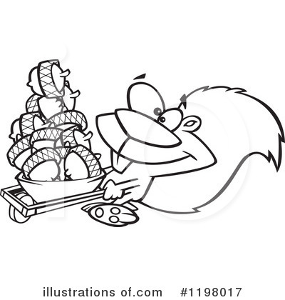 Royalty-Free (RF) Squirrel Clipart Illustration by toonaday - Stock Sample #1198017