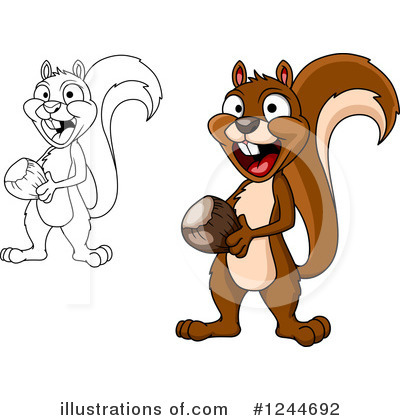 Royalty-Free (RF) Squirrel Clipart Illustration by Vector Tradition SM - Stock Sample #1244692