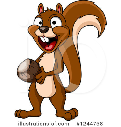 Royalty-Free (RF) Squirrel Clipart Illustration by Vector Tradition SM - Stock Sample #1244758