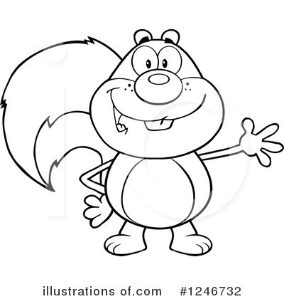 Royalty-Free (RF) Squirrel Clipart Illustration by Hit Toon - Stock Sample #1246732