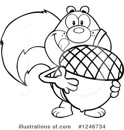 Royalty-Free (RF) Squirrel Clipart Illustration by Hit Toon - Stock Sample #1246734