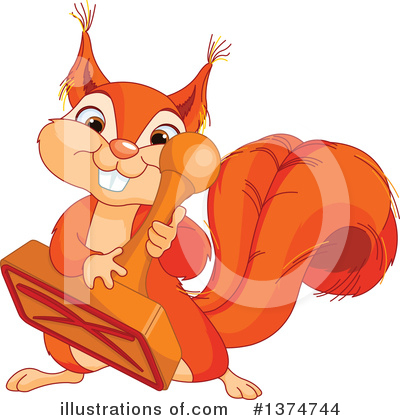 Royalty-Free (RF) Squirrel Clipart Illustration by Pushkin - Stock Sample #1374744
