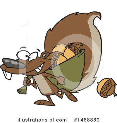 Royalty-Free (RF) Squirrel Clipart Illustration by toonaday - Stock Sample #1488889
