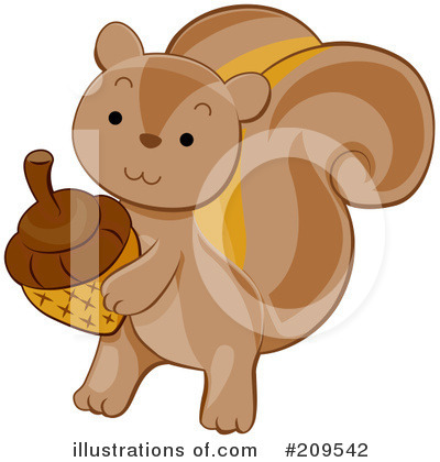 Royalty-Free (RF) Squirrel Clipart Illustration by BNP Design Studio - Stock Sample #209542