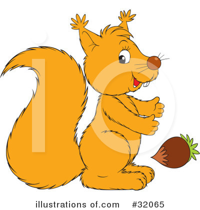 Royalty-Free (RF) Squirrel Clipart Illustration by Alex Bannykh - Stock Sample #32065