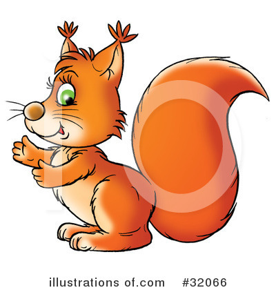 Royalty-Free (RF) Squirrel Clipart Illustration by Alex Bannykh - Stock Sample #32066