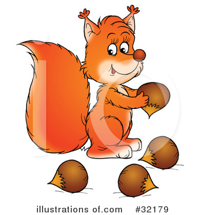 Royalty-Free (RF) Squirrel Clipart Illustration by Alex Bannykh - Stock Sample #32179