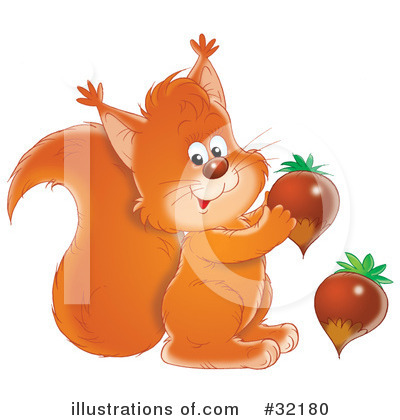 Royalty-Free (RF) Squirrel Clipart Illustration by Alex Bannykh - Stock Sample #32180