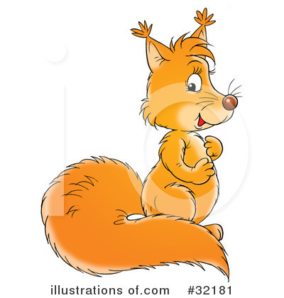 Royalty-Free (RF) Squirrel Clipart Illustration by Alex Bannykh - Stock Sample #32181