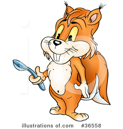Royalty-Free (RF) Squirrel Clipart Illustration by dero - Stock Sample #36558