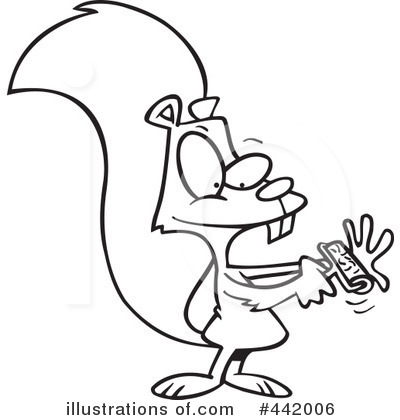 Royalty-Free (RF) Squirrel Clipart Illustration by toonaday - Stock Sample #442006