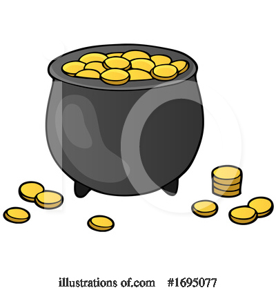 Pot Of Gold Clipart #1695077 by visekart
