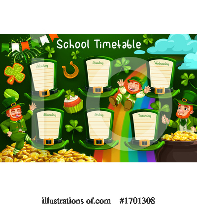 School Timetable Clipart #1701308 by Vector Tradition SM