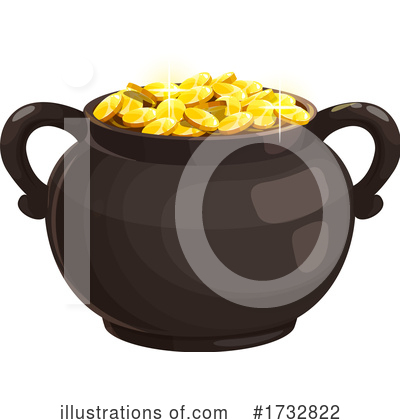 Pot Of Gold Clipart #1732822 by Vector Tradition SM