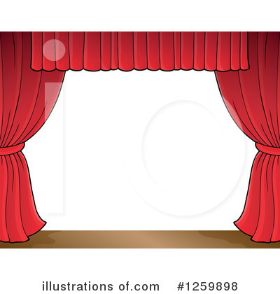 Theater Curtains Clipart #1259898 by visekart