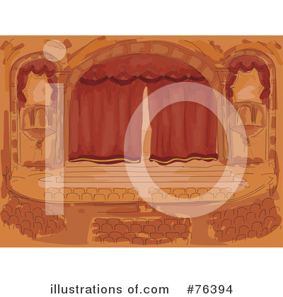 Theater Curtains Clipart #76394 by BNP Design Studio