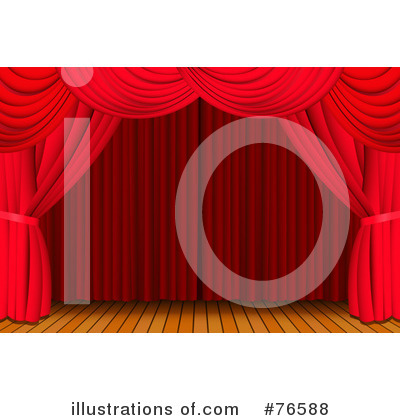 Stage Curtains Clipart #76588 by Oligo