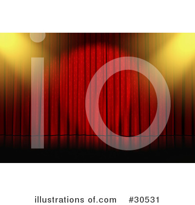 Royalty-Free (RF) Stage Curtain Clipart Illustration by Frog974 - Stock Sample #30531