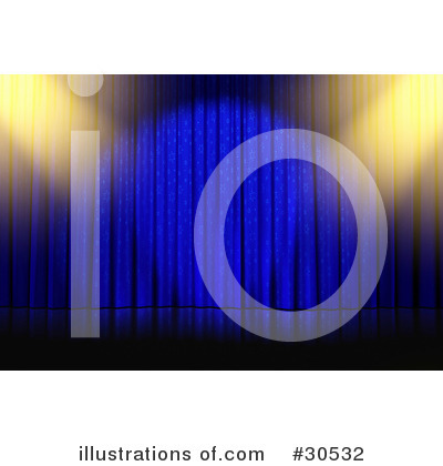 Royalty-Free (RF) Stage Curtain Clipart Illustration by Frog974 - Stock Sample #30532