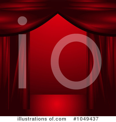 Royalty-Free (RF) Stage Curtains Clipart Illustration by elaineitalia - Stock Sample #1049437