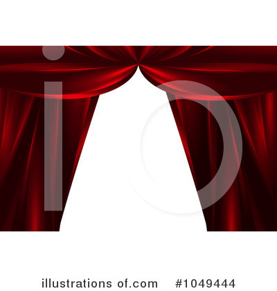 Royalty-Free (RF) Stage Curtains Clipart Illustration by elaineitalia - Stock Sample #1049444