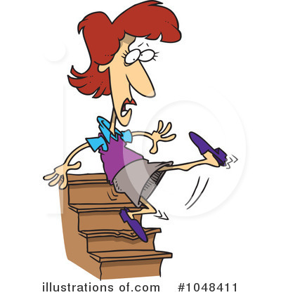 Royalty-Free (RF) Stairs Clipart Illustration by toonaday - Stock Sample #1048411