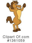 Stallion School Mascot Clipart #1361059 by Mascot Junction