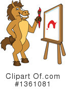 Stallion School Mascot Clipart #1361081 by Mascot Junction