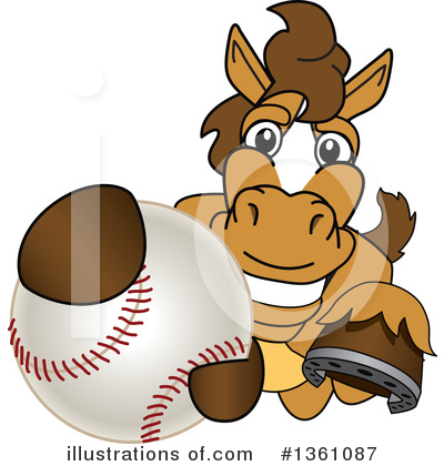 Stallion School Mascot Clipart #1361087 by Mascot Junction