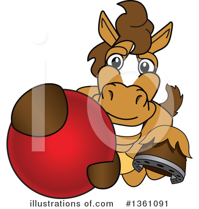 Stallion School Mascot Clipart #1361091 by Mascot Junction