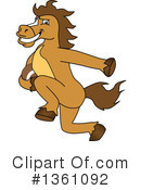 Stallion School Mascot Clipart #1361092 by Mascot Junction