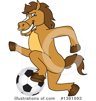 Stallion School Mascot Clipart #1361093 by Mascot Junction