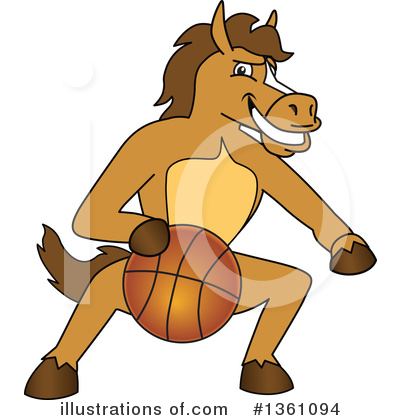 Stallion School Mascot Clipart #1361094 by Mascot Junction