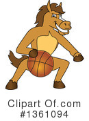 Stallion School Mascot Clipart #1361094 by Mascot Junction