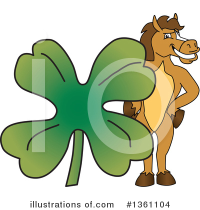 Royalty-Free (RF) Stallion School Mascot Clipart Illustration by Mascot Junction - Stock Sample #1361104