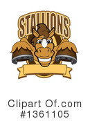 Stallion School Mascot Clipart #1361105 by Mascot Junction