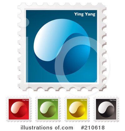 Royalty-Free (RF) Stamps Clipart Illustration by michaeltravers - Stock Sample #210618